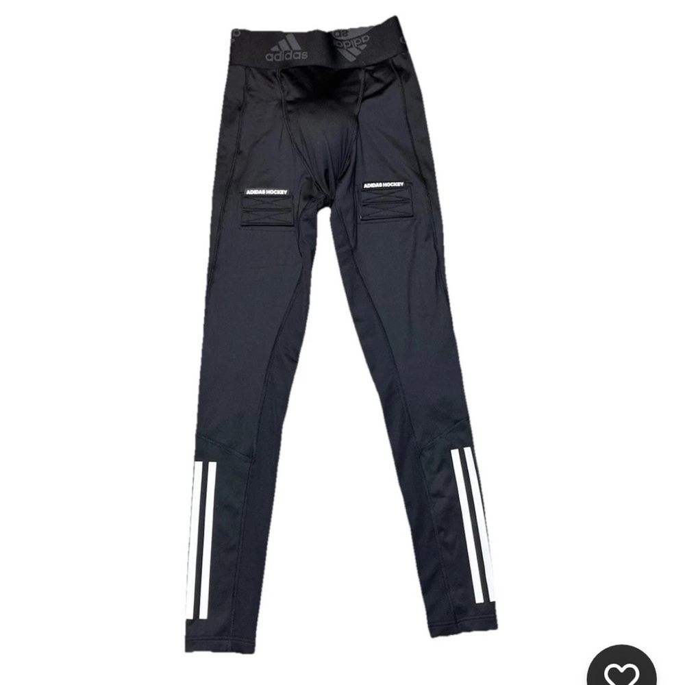 Adidas Hockey Black Alpha Skin Aeroready Pants Base Layer Cup Men’s Small NWT